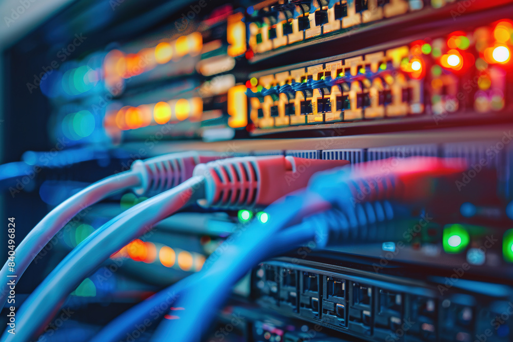 network cables connected to a router network cables connected to a router