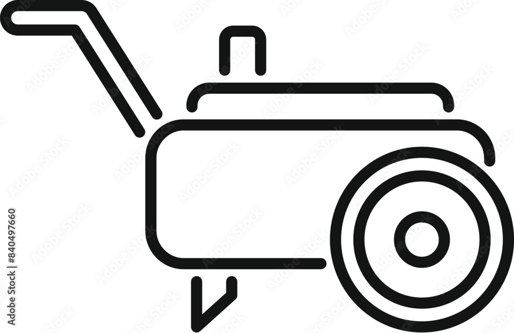 Vector line icon of a lawn mower with minimalist design for gardening and yard maintenance. Simple black and white drawing for landscaping and outdoor activities.Editable stroke for customizable use Vector line icon of a lawn mower with minimalist design for gardening and yard maintenance. Simple black and white drawing for landscaping and outdoor activities.Editable stroke for customizable use
