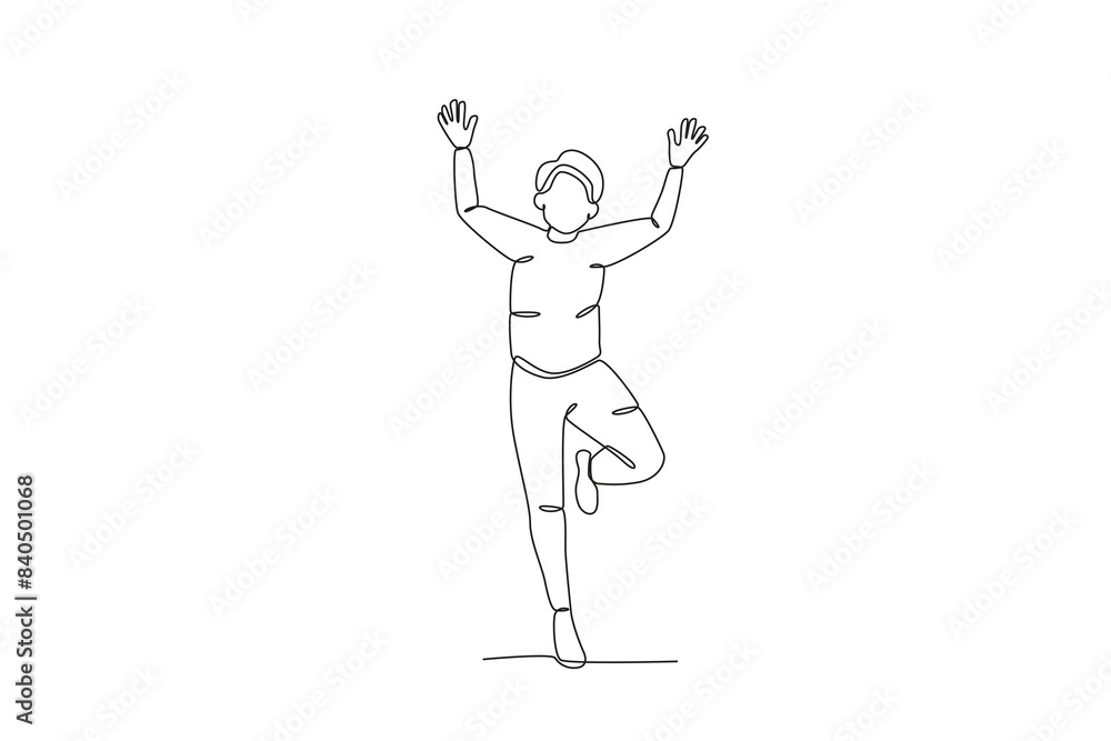 Continuous one line drawing of Happy boy, child day concept. Modern continuous line draw design graphic vector illustration
Continuous one line drawing of Happy boy, child day concept. Modern continuous line draw design graphic vector illustration