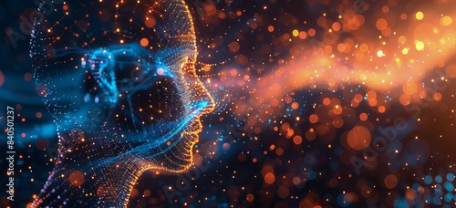 Digital Human Profile With Bokeh Effect