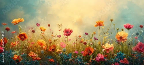 Vivid Flower Field
