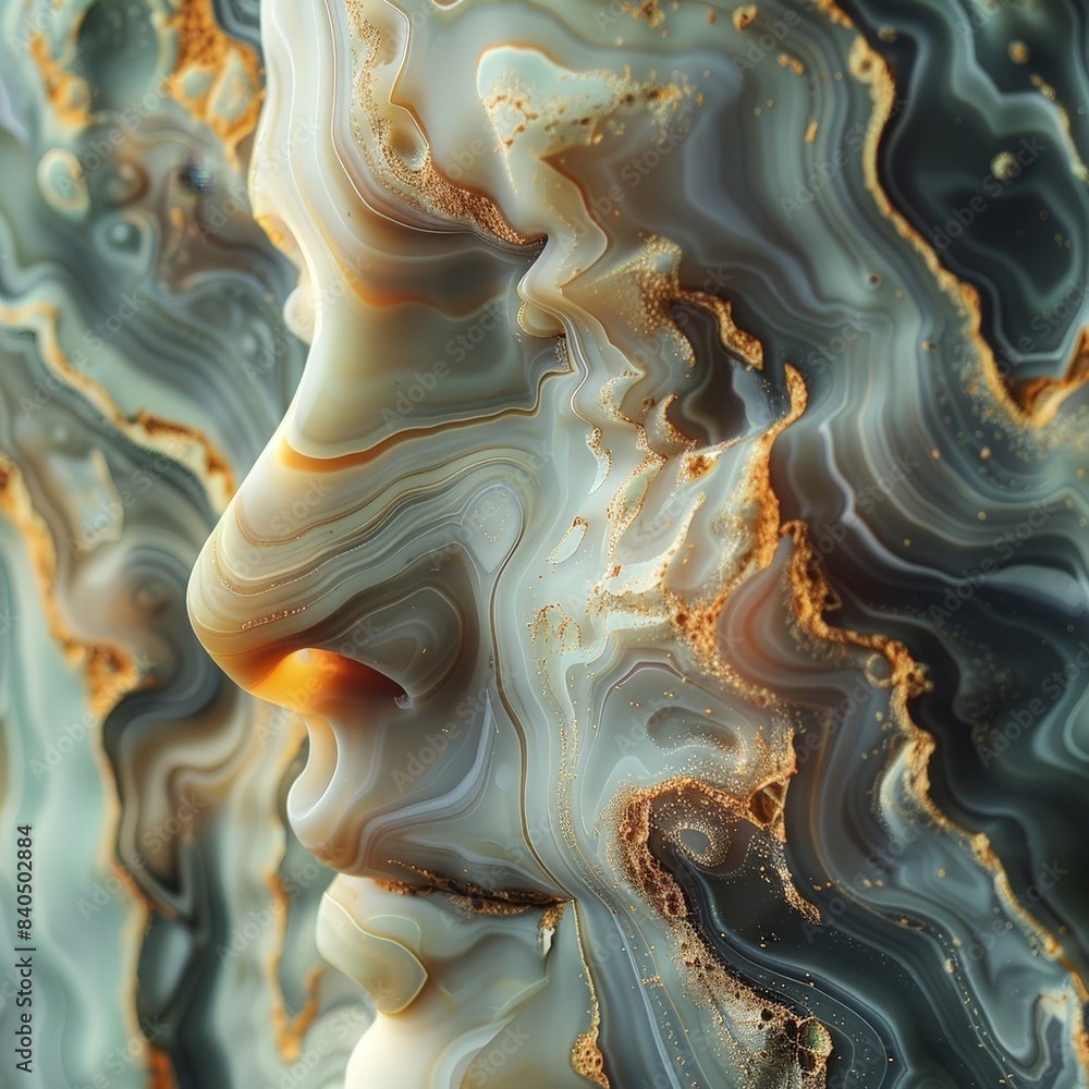 Obraz premium Vivid Geometric Marble Artwork, Close-Up Texture Shot, Striking Patterns, Abstract Design for Home Decor, Wall Art Print