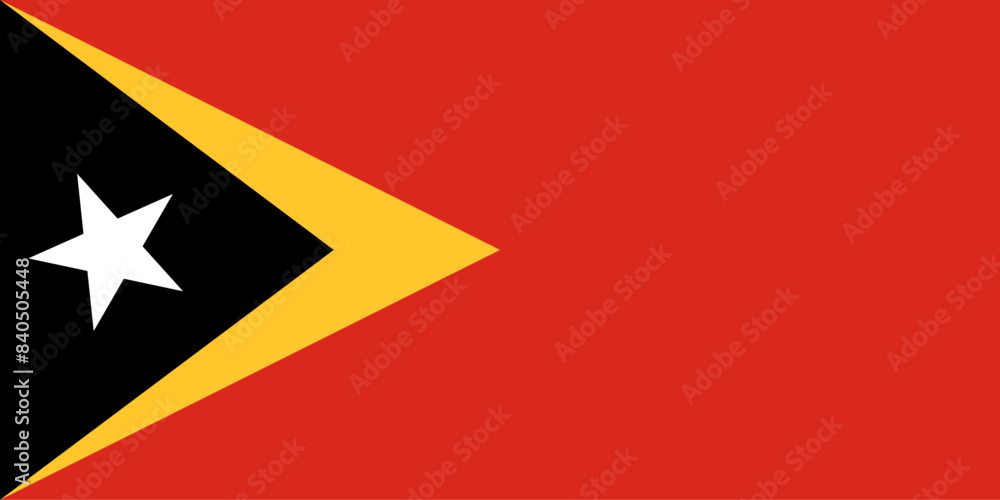 Timor Leste flag official isolated on png or transparent background vector illustration. Timor Leste flag official isolated on png or transparent background vector illustration.