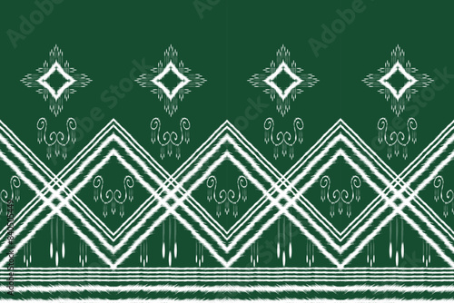Ethnic abstract ikat art. Seamless pattern in tribal, folk embroidery, Ikat style floral colorful seamless pattern. Can be printed and used as wrapping paper, wallpaper, textile, fabric. 