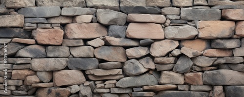 A wall made of stone blocks with a brownish color