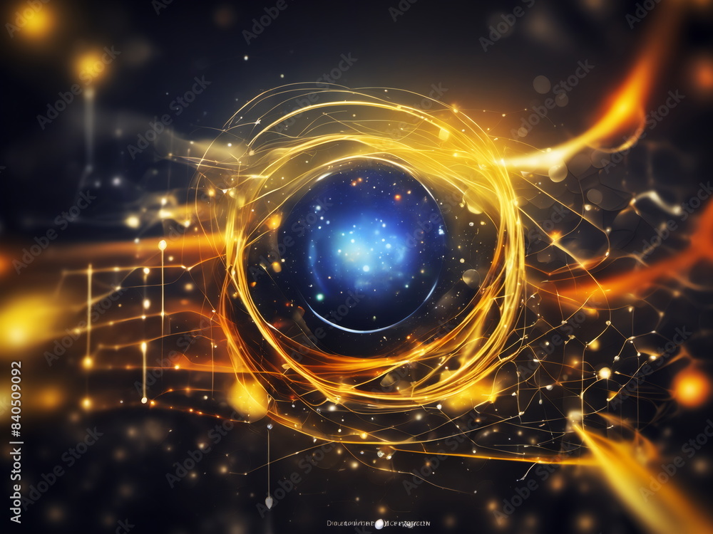 Fototapeta premium Abstract background ideal for digital, technologies, scientific, neural networks, AI, network, data transmission and analysis, audio and visual representations.