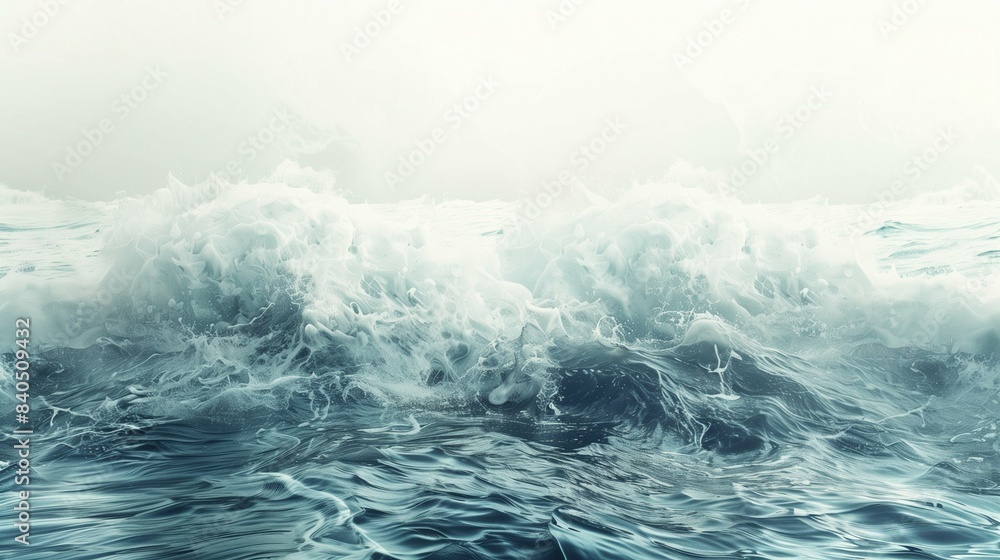 Fototapeta premium Dynamic Abstract Background with Expansive White Space Featuring Flowing Water Elements and Modern Minimalist Design