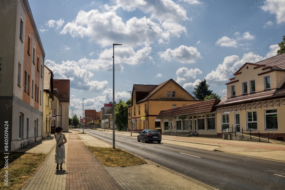 döbern, deutschland - panorama im alten stadtzentrum