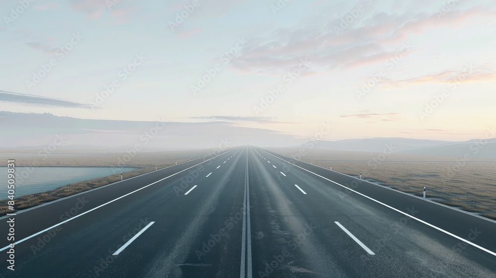 Conceptual image of a highway stretching into the horizon, symbolizing the vastness of the Information Superhighway