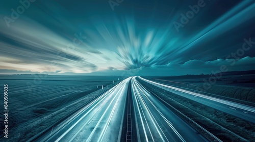 Conceptual image of a highway stretching into the horizon, symbolizing the vastness of the Information Superhighway © buraratn