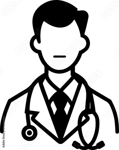 Simple Medical Professional Icon Symbolizing Health Care