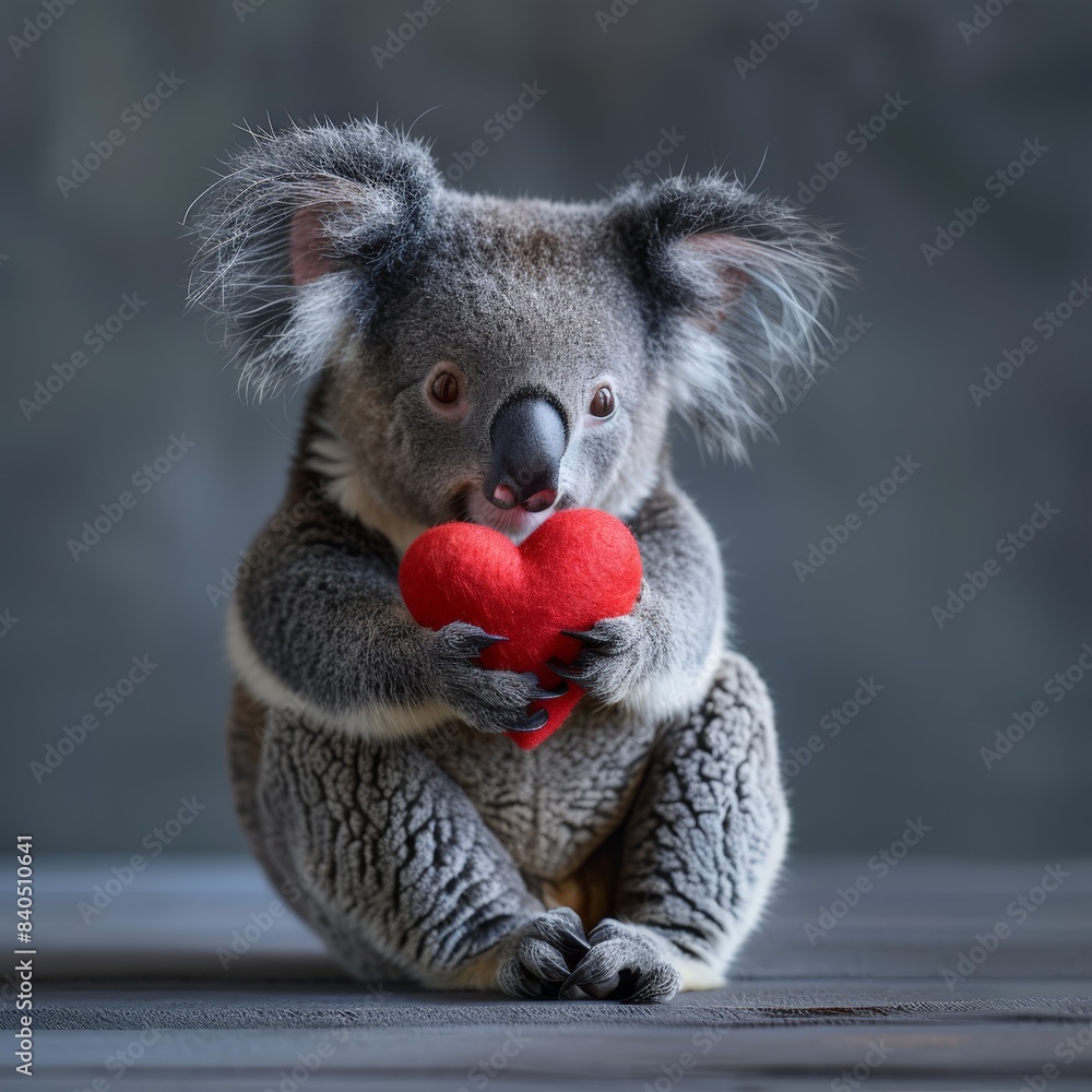 Koala Bear with Red Heart Koala Bear with Red Heart