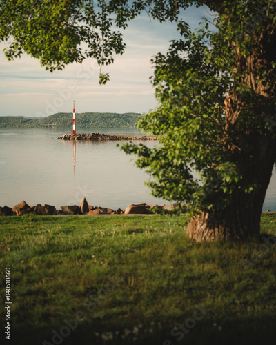 View on lake Balaton in spr...