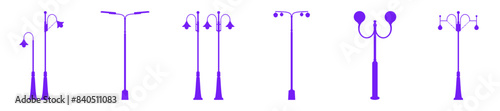 street light vector set