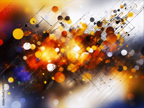 Wallpaper Mural Abstract background ideal for digital, technologies, scientific, neural networks, AI, network, data transmission and analysis, audio and visual representations. Torontodigital.ca