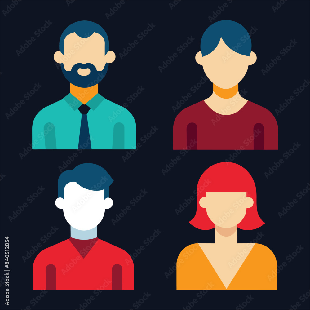 Group of working people, business men and business women avatar icons. Flat design people characters, flat design avatar app icons set user face people man woman vector Group of working people, business men and business women avatar icons. Flat design people characters, flat design avatar app icons set user face people man woman vector