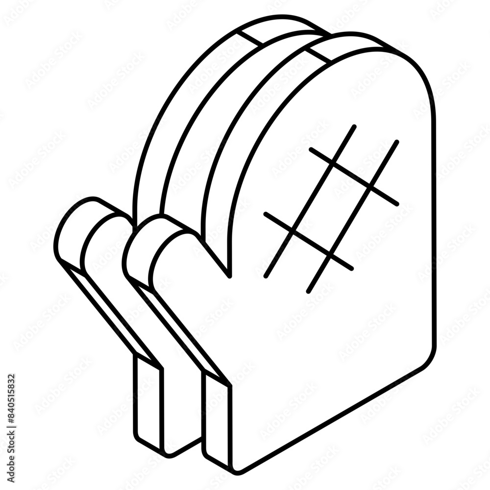 Creative design icon of cooking gloves Creative design icon of cooking gloves