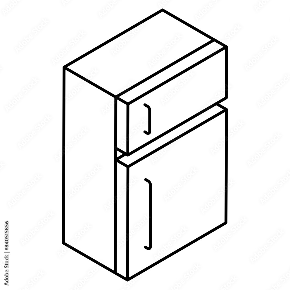 Creative design icon of fridge Creative design icon of fridge
