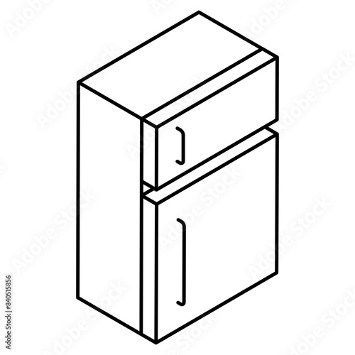 Creative design icon of fridge 
