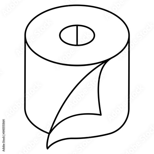 A beautiful design icon of paper towel