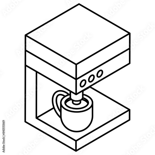 An icon design of coffee mixer