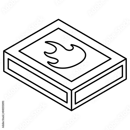 A beautiful design icon of matchbox