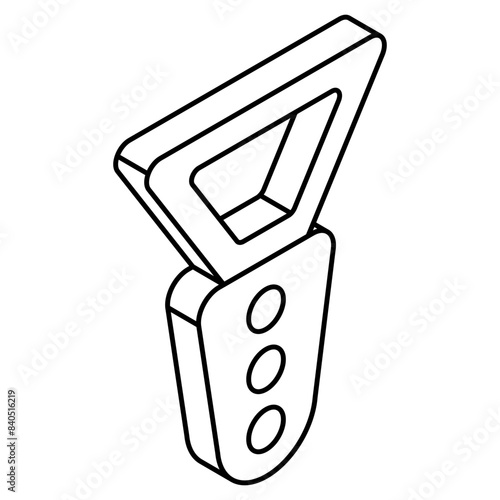 An icon design of bottle opener