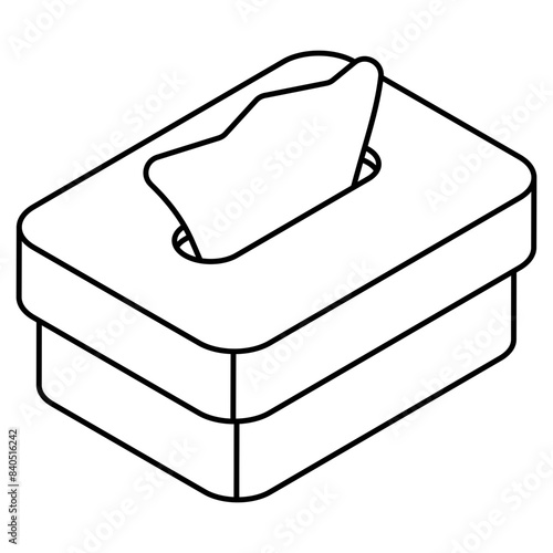 Creative design icon of tissue box
