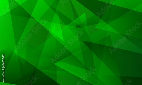 abstract green fractal geometric triangle polygon shape background