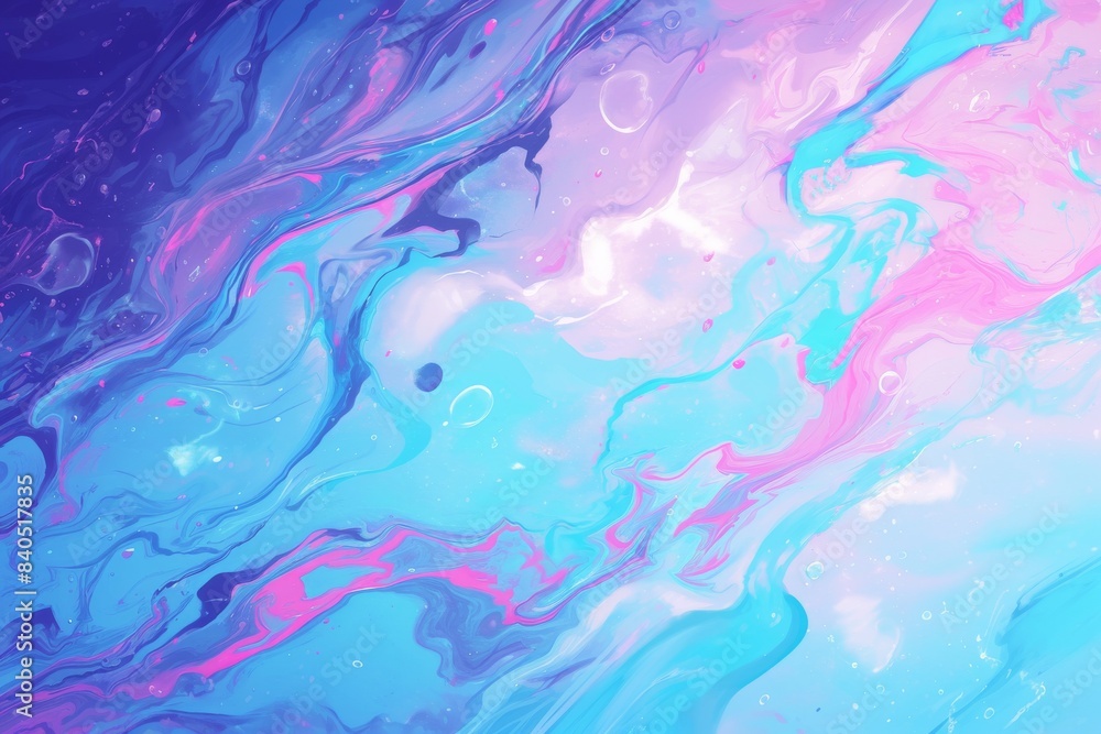 Fototapeta premium Colorful abstract painting of water droplets in artwork