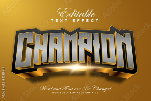 Champion 3D editable text effect