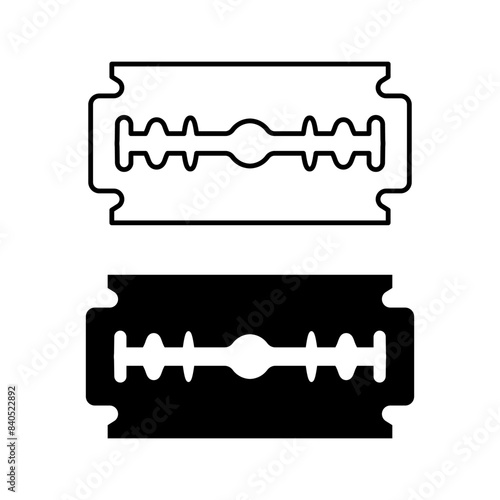 Razor blade icon. Shaving symbol. Sharp edge vector illustration.