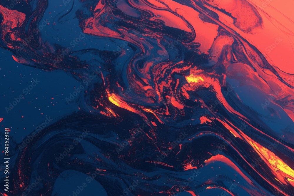 Abstract painting of water droplets in vibrant style Abstract painting of water droplets in vibrant style
