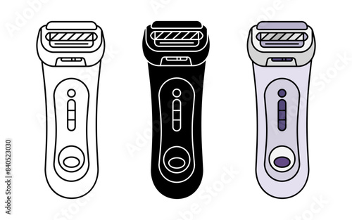 Epilator vector illustration. Hair removal symbol. Epilation icon.