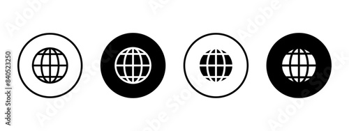 Web icon. Internet communication symbol. Connection button. Global illustration.