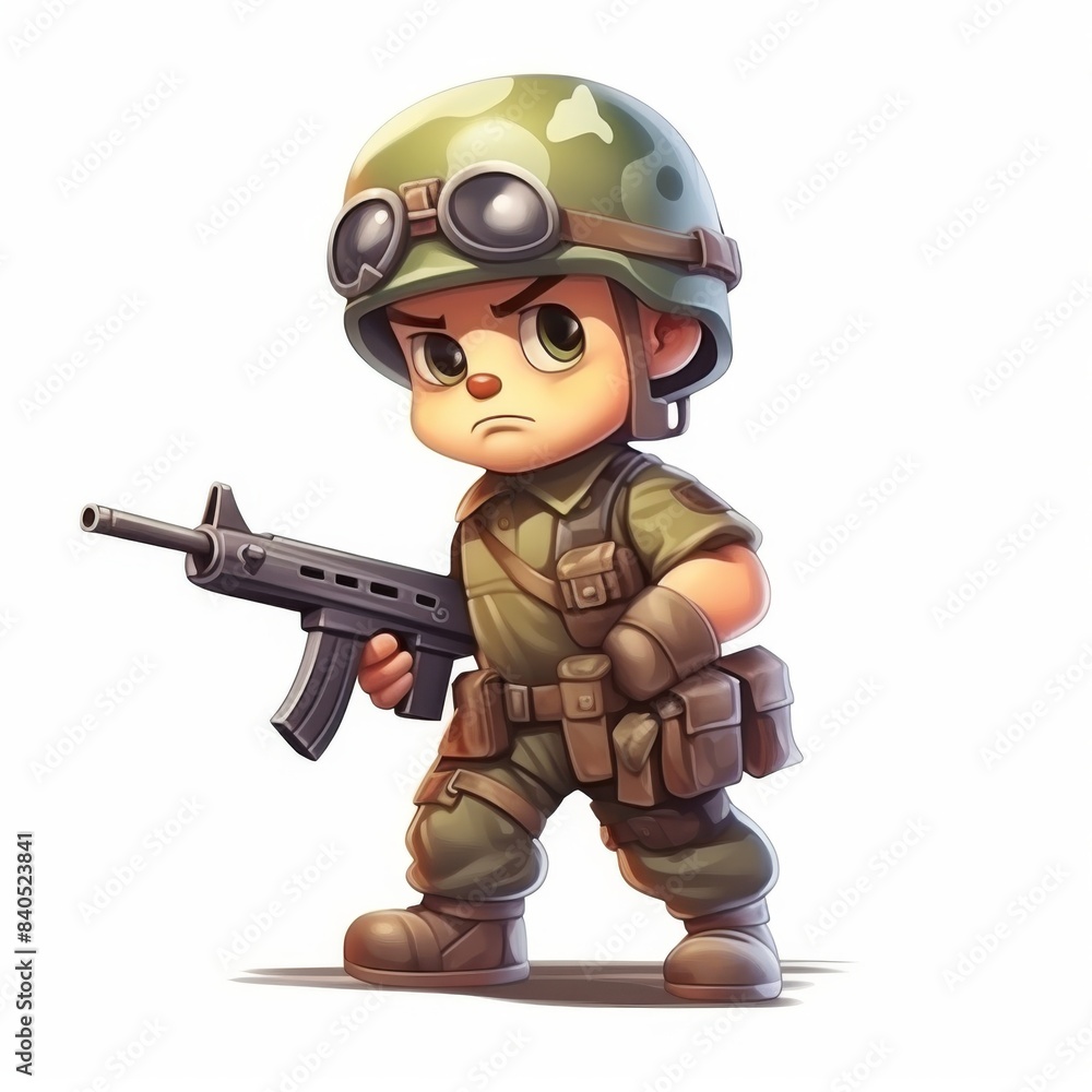 3D cartoon game all character concept isolated on white 3D cartoon game all character concept isolated on white