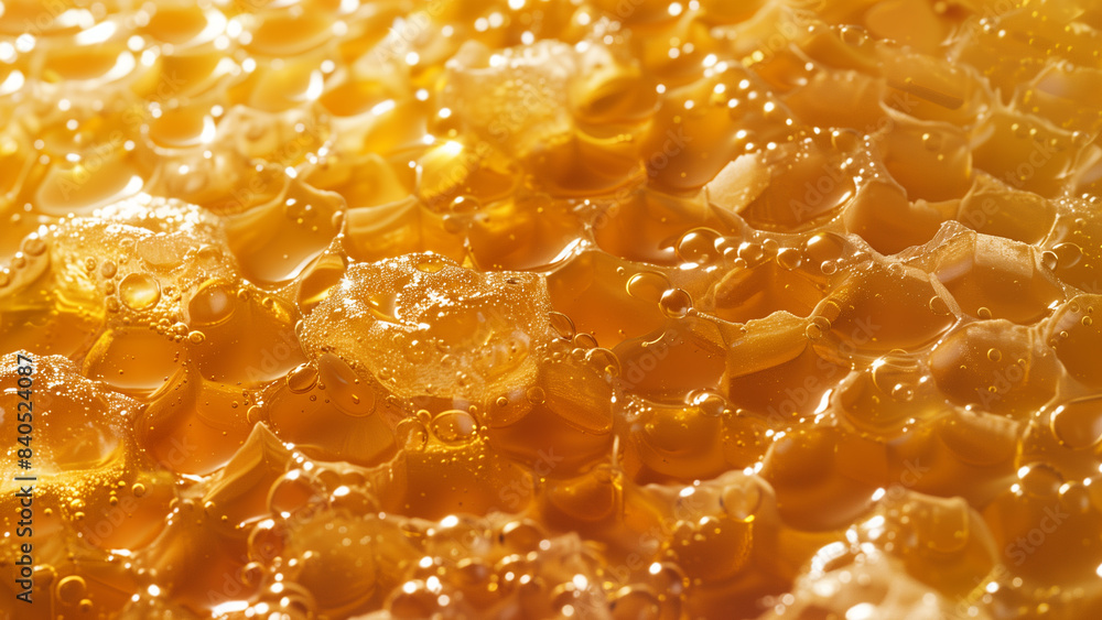 Golden Delight: Close-Up of Honey Texture Golden Delight: Close-Up of Honey Texture