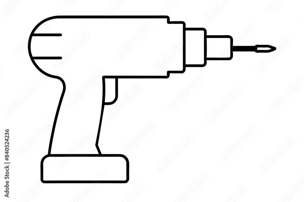 Drill machine silhouette vector illustration Drill machine silhouette vector illustration