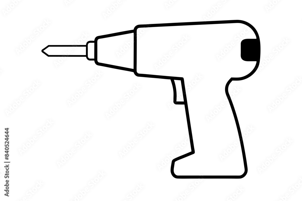 Drill machine silhouette vector illustration Drill machine silhouette vector illustration