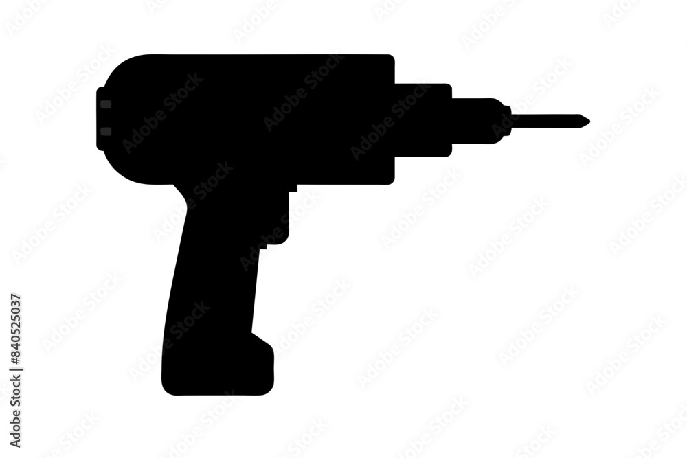 Drill machine silhouette vector illustration Drill machine silhouette vector illustration