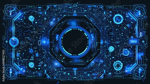 An experimental assortment of sci-fi digital interface elements for the game, the UI, the UX, and the KIT. Futuristic User Interface, frame screens, callout titles, a set of FUI circles, loading