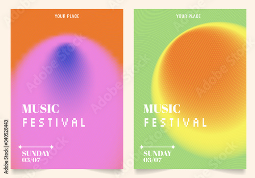 Minimalistic summer poster design in retro style.Ideal for social media, flyer, party, music festival