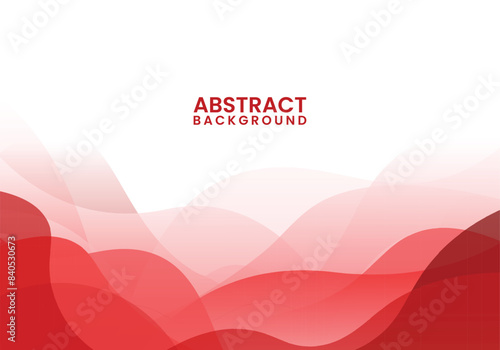 Wavy background in vector abstract red colors. Curve flow motion illustration, vector file