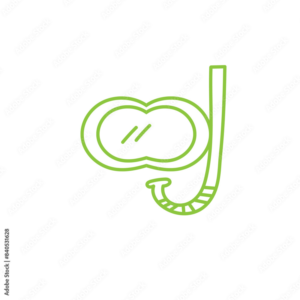 シュノーケルの手描きイラスト シュノーケルの手描きイラスト