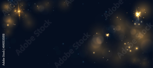 A subtle background effect with lots of shiny highlights on a black background. Vector