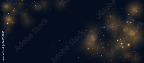 A subtle background effect with lots of shiny highlights on a black background. Vector