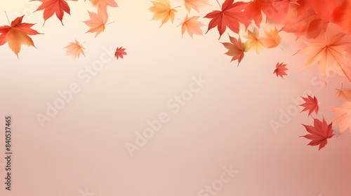 Orange and white maple leaf elements decorative poster background