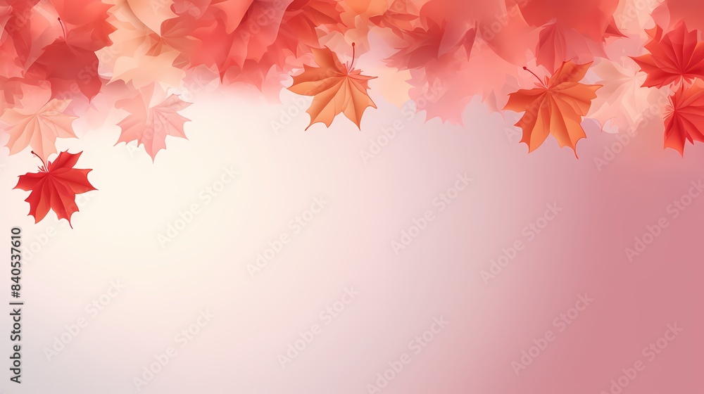 Orange and white maple leaf elements decorative poster background Orange and white maple leaf elements decorative poster background