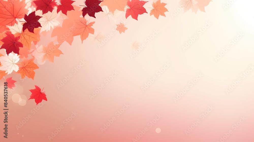 Orange and white maple leaf elements decorative poster background Orange and white maple leaf elements decorative poster background
