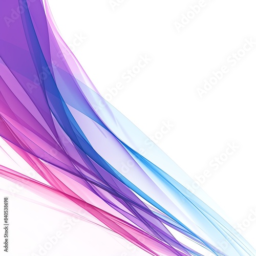 Abstract wave design with vibrant pink and blue gradient lines on a white background, perfect for creative projects and modern designs.
